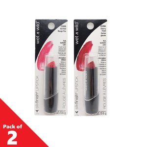 Wet n Wild Lipstick Cherry Frost & Hot Red